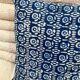 Indian blockprint flower pattern cushion cover colorful cotton royal blue indigo washed