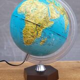 Illuminated world map from 1973