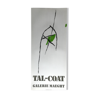 Pierre tal-coat, galerie maeght, 1956. exhibition poster in lithography