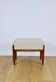 Edmund Homa stool, cream ivory beige boucle seat, long pile lamb