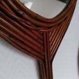 Paire de miroirs en rotin, 1960