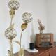 Mother-of-pearl flower floor lamp from the 70s