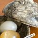 Vintage Marble Chicken with Eggs Sculpture