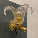 Venetian Murano Glass Brass Sconces Set of 2 1960’s