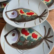Assiettes plates Mid Century