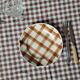 La Redoute x Selency set of 4 dessert plates Brown tablecloth