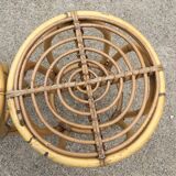 Pair of rattan stools