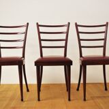 Mahogany chairs, 1950s, set of 3