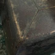 Large antique Chinese black table made of patinated solid wood.