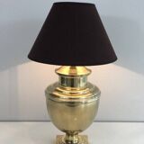 Neoclassical style brass baluster lamp