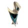 Vase de forme libre et sculpturale irisé en céramique