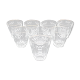 9 vintage french aperitif glasses