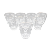 9 vintage french aperitif glasses