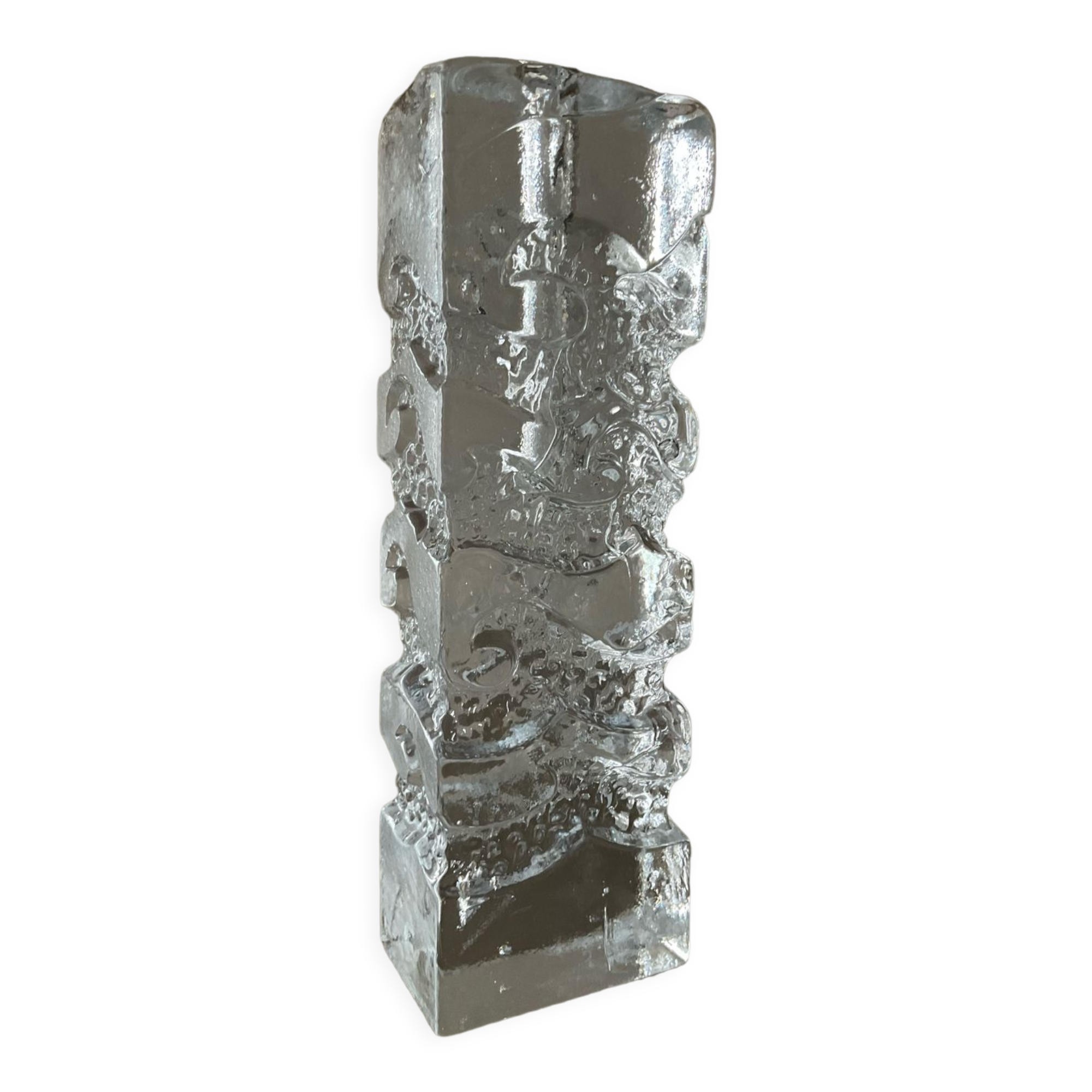 Vintage soliflore vase in molded glass