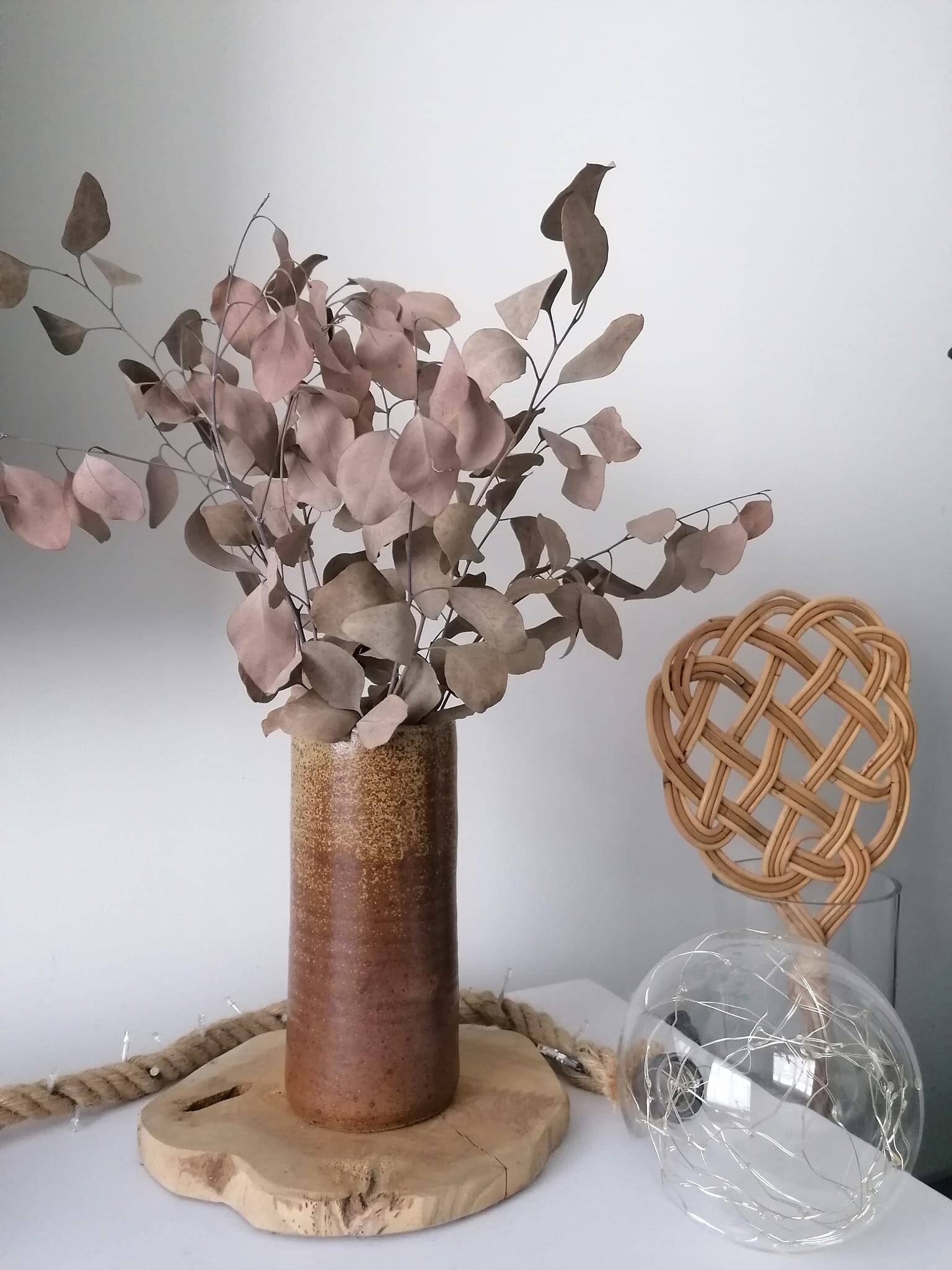 Vase roll in vintage stoneware, 70s