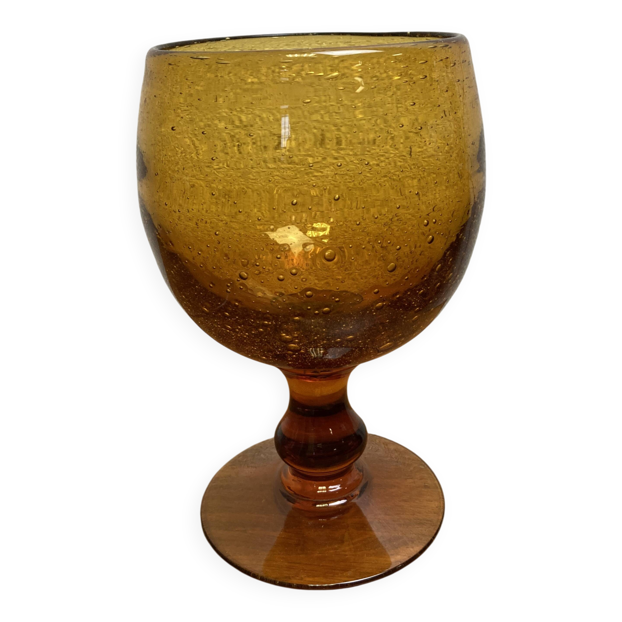 Bubble glass vase