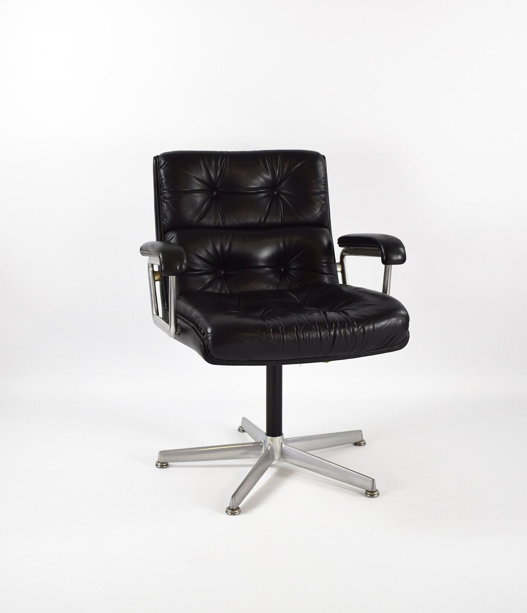 1970s Leather Chair by Girsberger Eurochair Mid Century