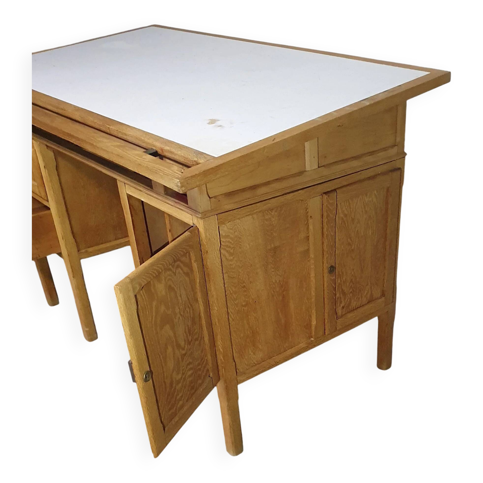 Large oak architect desk / table 1940's