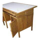 Large oak architect desk / table 1940's