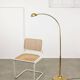 Mid-Century Arched Floor Lamp in Brass