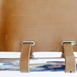 Vintage Leather and chrome Tubular Lounge Sling Chair, 1960s