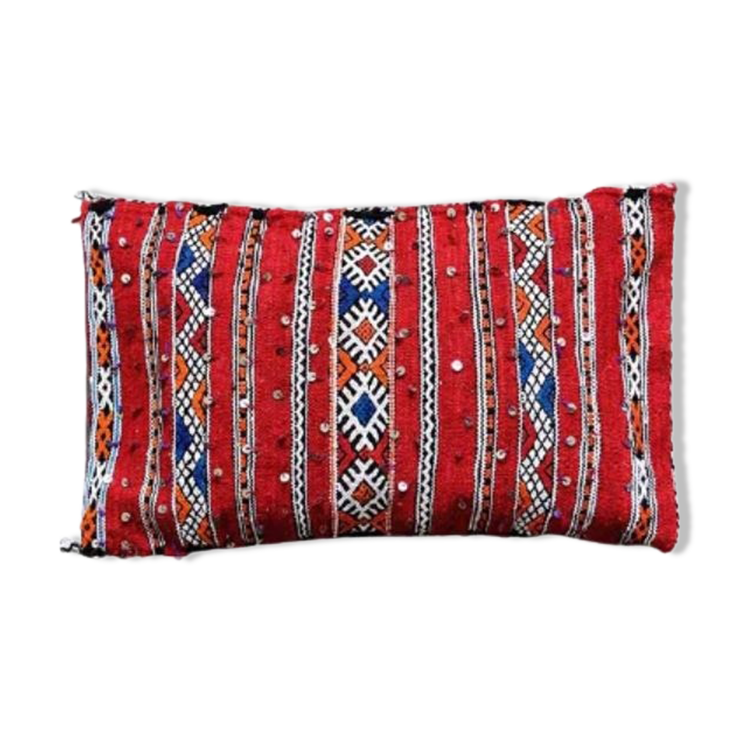 Red Moroccan kilim cushion