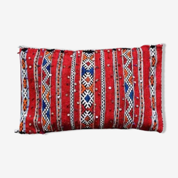Coussin kilim marocain rouge