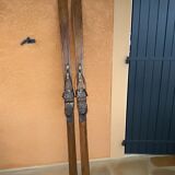 Old pair of skis wood 1900