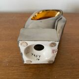 Antique GALOS Sculpture Grey & Gold Porcelain Design Decoration