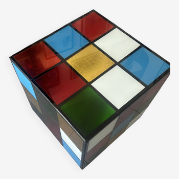 Multicolored rubik's cube table