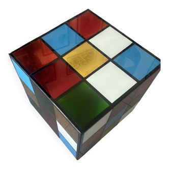 Multicolored rubik's cube table