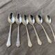 6 spoons in silver metal Hamfa 90 has antique shell pattern
