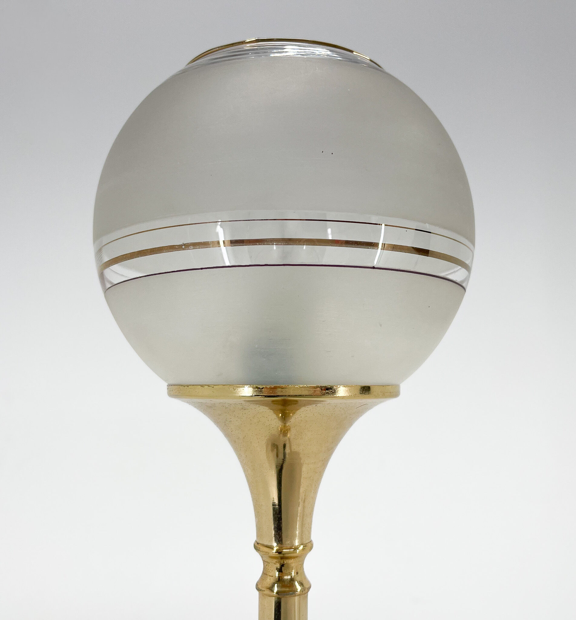 1970's italian metal & glass floor lamp