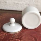 Opaline tobacco pot with gold decoration