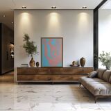 Minimalist figurative painting on stretched canvas by bODASCA