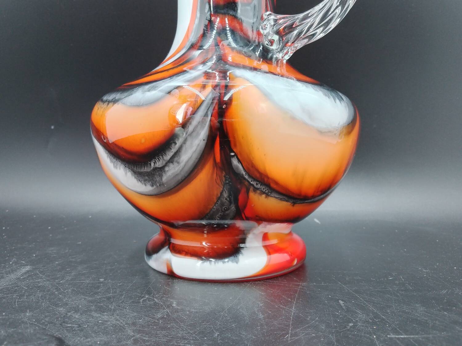Modernist Murano glass jug by Carlo Moretti, 1960s