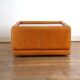 black leather and glass coffee table, vintage design