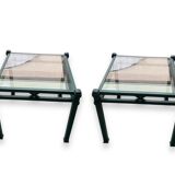 Pair of side tables - Pierre Vandel - 1970s