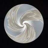 Vintage Murano glass swirling pendant lamp, Murano, Italy, 1970s.