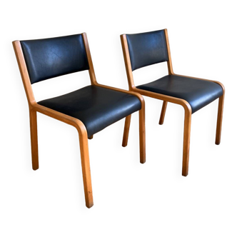 Pair of Bentwood Chairs by Wilhelm Ritz for Wilkhahn, 1960s