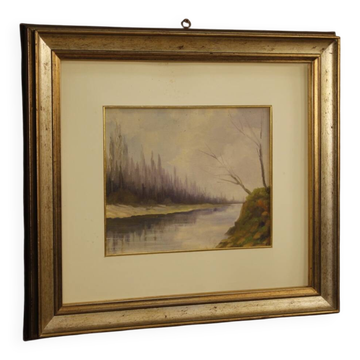 Signed Italian Landscape Painting From 20th Century