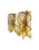 Pair of Mazzega wall lights in twisted two-tone Murano glass, Italy 1970.