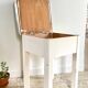 Vintage wooden trunk stool