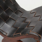 1950s chair in leather, Pierre Lottier