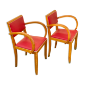 Paire de fauteuils bridge