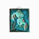 Wall plaque in glossy ceramic 1930, Gustav HEINKEL (1907-1945), Majolica from KARLSRUHE