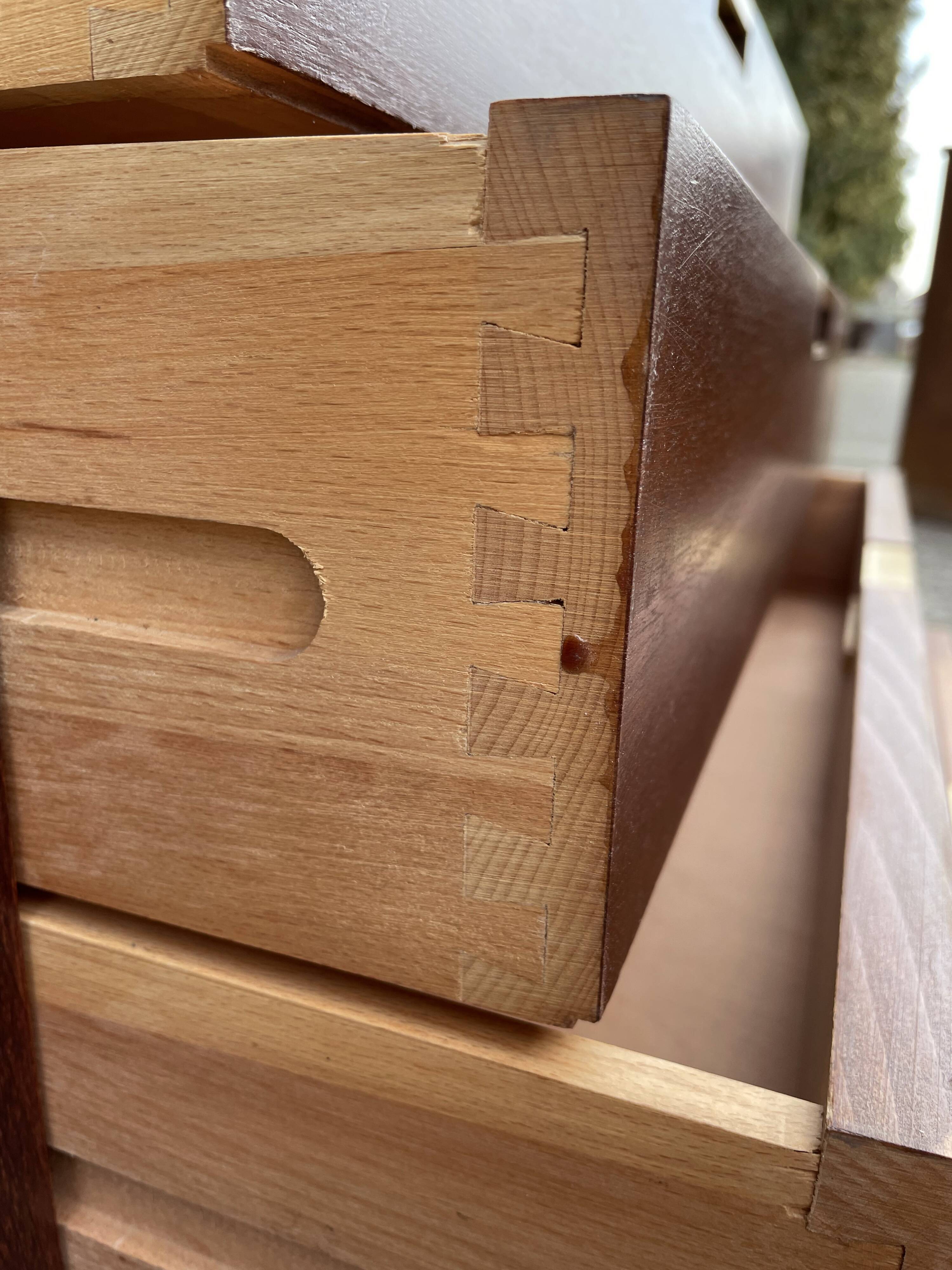Mid-century scandinavian style chest of drawers dresser with plinth base, 1970s