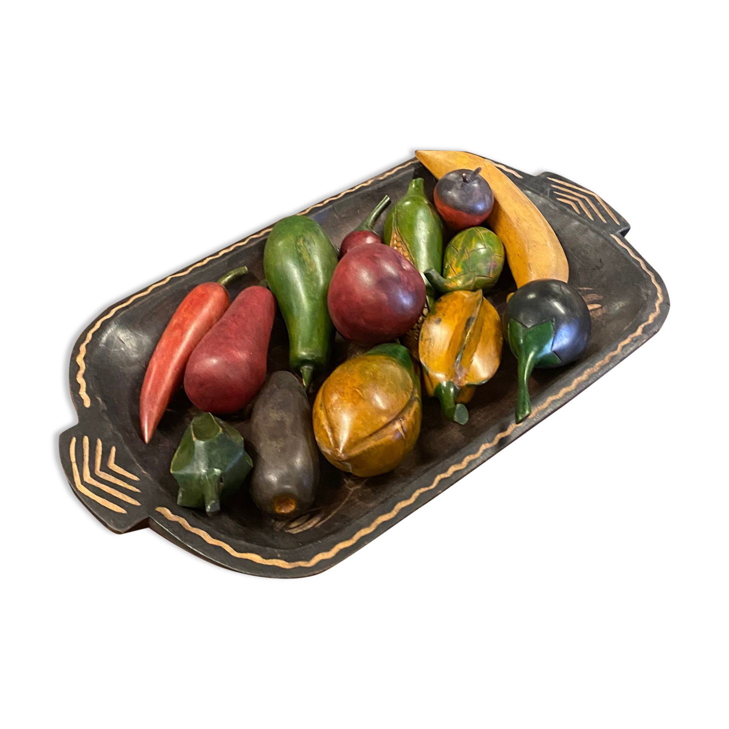 Plateau de fruits en bois