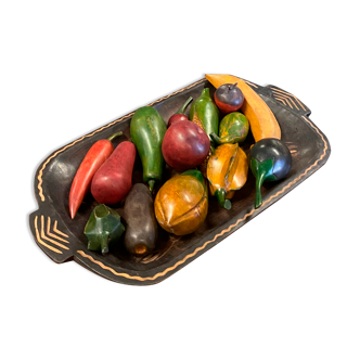 Wooden fruit platter