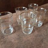 Set of 5 vintage glasses